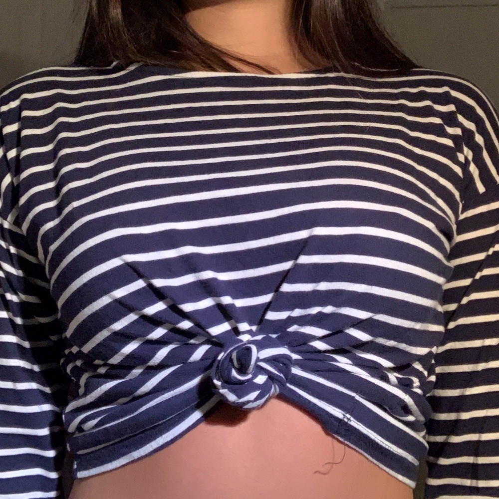 BASIC long sleeve striped top
